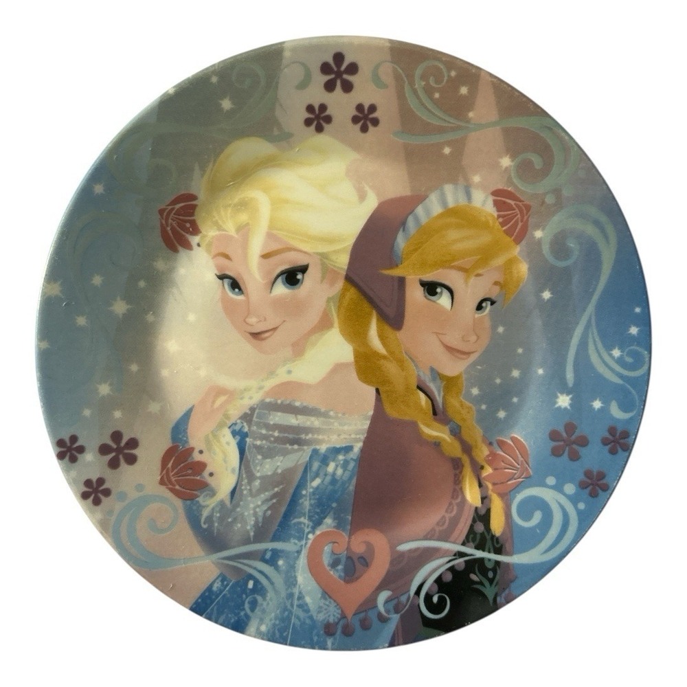 Frozen Disney Porcelain Plate Elsa and Anna 7.5'' Used